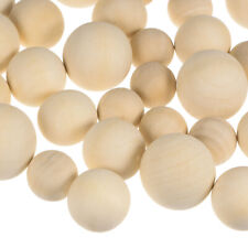 48pcs Wood Balls 20mm 25mm 30mm Unfinished Solid Wooden Spheres Natural Balls