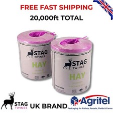 PINK Baler Twine Hay 10000ft Hay Bale String (3050m) Pack of 2 