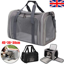 Large Pet Carrier Bag Portable Soft Fabric Folding Dog Cat Puppy Travel Crate UK