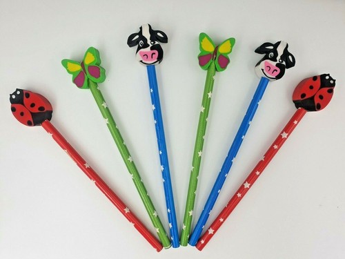 Pencils rubbers novelty - 6,