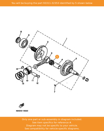 Yamaha bearing 93311 - bearing,, 93311-32353