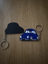 VW Beetle Keyring BLUE