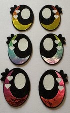 Felt Eyes for Amigurumi Handmade Toys Metalic Rainbow Haze Set Of 3, 1.2 inch