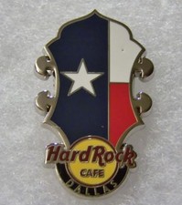 HARD ROCK CAFE DALLAS HEADSTOCK FLAG SERIES PIN # 80116