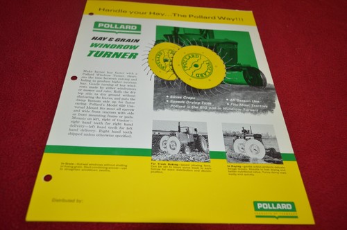 Pollard hay windrow turner - windrow,