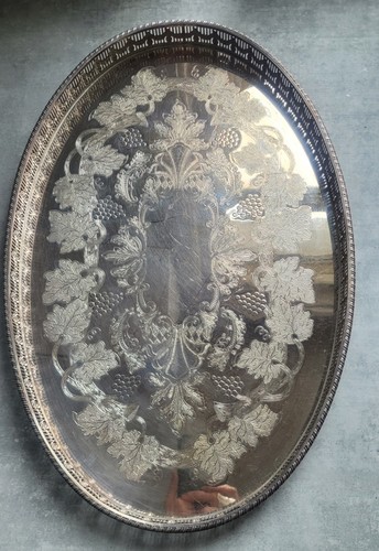 Silver plated oval - plated, gallery