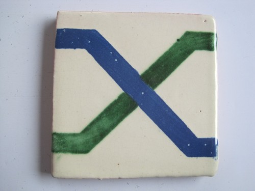Hand painted square mexican - square,
