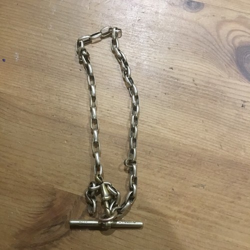 Antique brass albert watch - brass,
