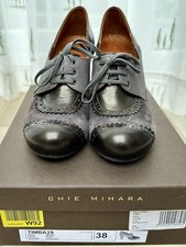 Chie Mihara Timba Women Shoes in Grey Suede & Leather, Size 38 5UK box Worn Once