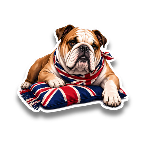 British bulldog cushion - cushion, union