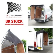 Vw Crafter Rear Barn Door Tailgate Awning Shelter Cover (All Years) Black/Grey