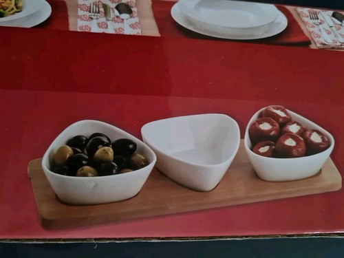 Tapas bowls with bamboo - bamboo, tray