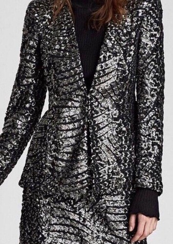 Zara black silver sequin - black,