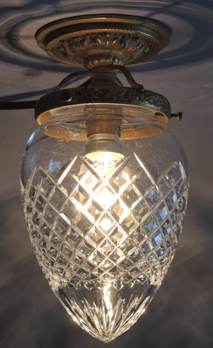 Cut glass tear drop - glass,