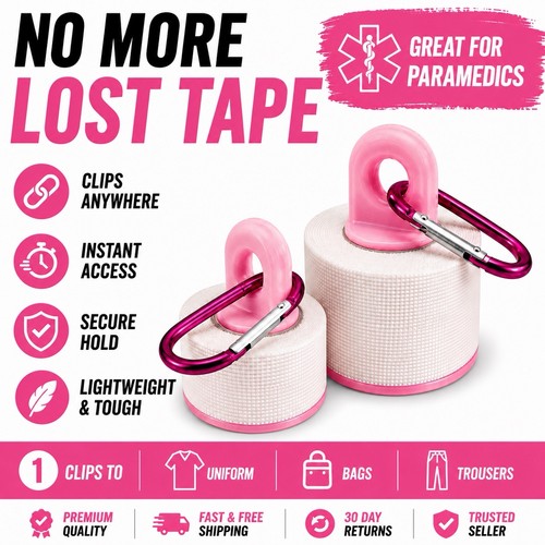 Pink paramedic tape holder - pink,