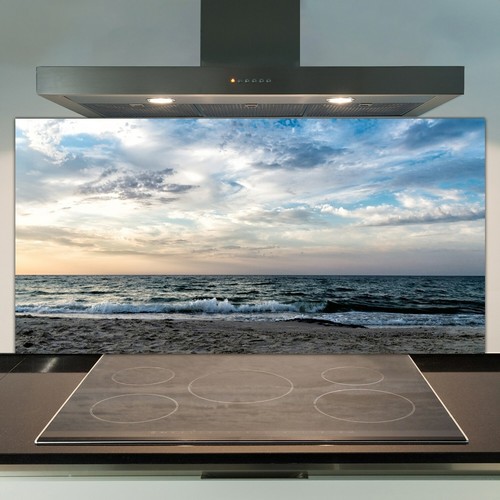 Glass kitchen splashback tile - glass,