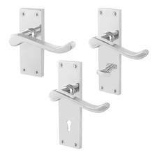 Chrome Victorian Scroll Door