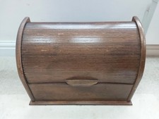 Vintage roll top tambour fronted letter rack, stationery cabinet