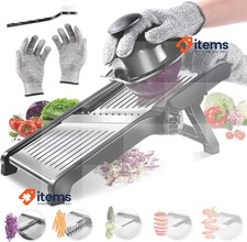 Masthome 5-in-1 Mandolin Vegetable Slicer, Adjustable Stainless Steel40 Cm