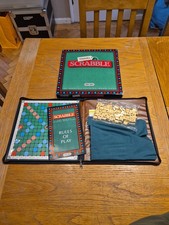 Vintage Travel Scrabble By Spears Game 1988 Edition Padded Zip Up Case Complete