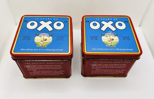 Vintage oxo cube tins - vintage,