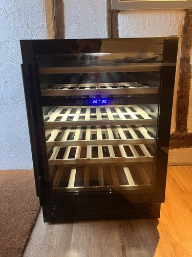 Black dual zone wine cooler - wine, 51