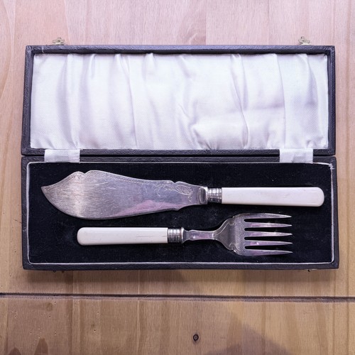 Vintage epns fish serving set - serving,
