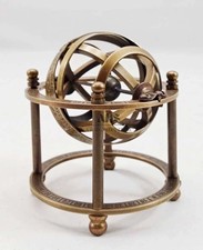 4" Antique Brass Armillary