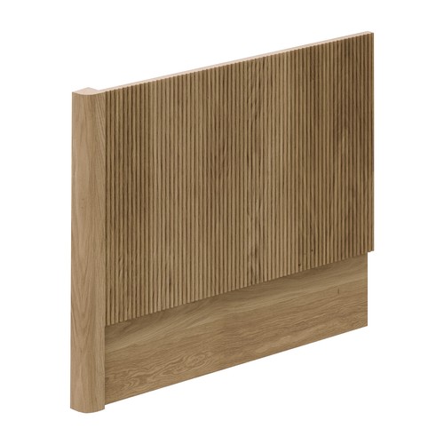 Modern ribbed natural oak - natural, end