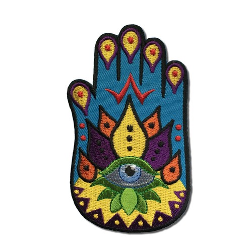 Embroidered spiritual hand - spiritual, eye