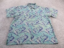 Vintage The Days Cakn Island Vented Shirt Mens Fishing Boating Marlin AOP XXL