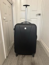 Tripp Medium Size Hard Shell Suitcase with Spinner Wheels and TSA Lock Black