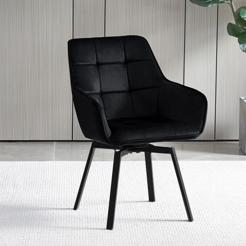 Velvet swivel dining - pc,