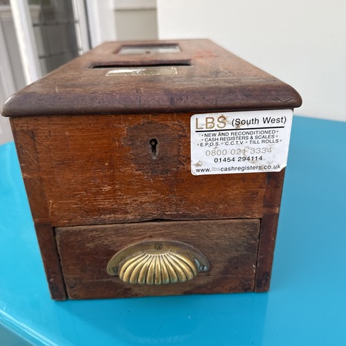 Vintage wooden cash register - vintage,