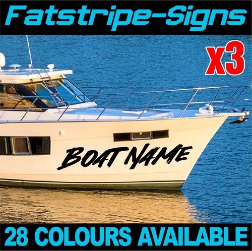Personalised boat name - boat, x3