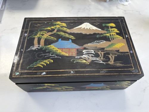 Vintage hand painted black - hand,