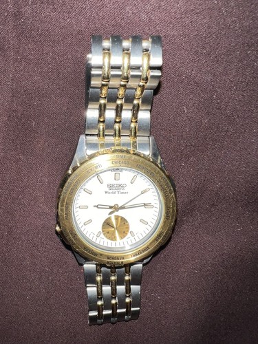Seiko world timer quartz watch - timer,