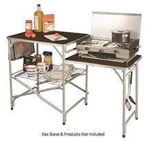 FOLDING CAMPING KITCHEN with side table stand for field colonel kampa