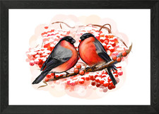 birds bullfinches Framed Wall