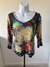 Olivier Philips Coral Reef Clown Fish Top Mesh Punk Y2K Boho Artsy Uk M Designer