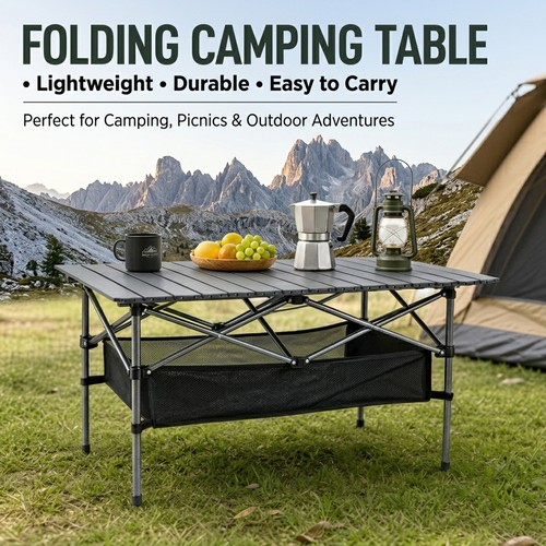 Foldable aluminium camping - aluminium,