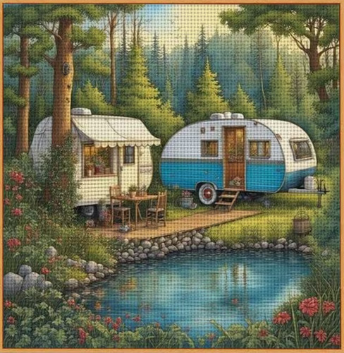 Printed cross stitch - cross, 11
