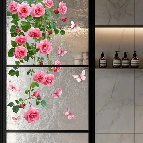 Pink rose butterfly - pink,