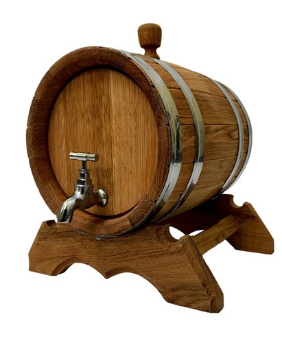 Oak wood beer barrel 10l - oak,