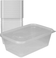 750ml Food Container Tub Clear with Lid Microwave Safe Takeaway Storage Catering