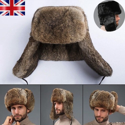 Hat rabbit fur - earflap, ski
