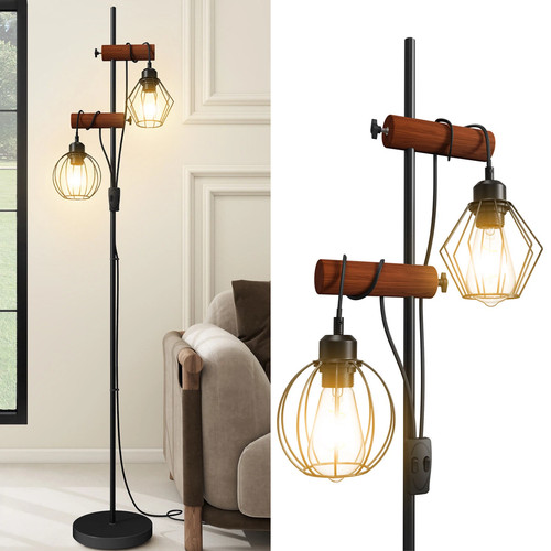 Vintage industrial floor - vintage, lamp