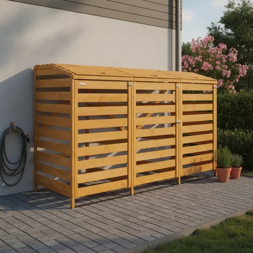 Large wooden garden - large, wheelie