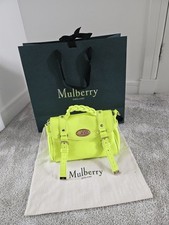 Mulberry Mini Alexa Bag Neon Yellow (Discontinued Colour) RRP £895 