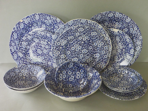 Burleigh blue calico - blue,